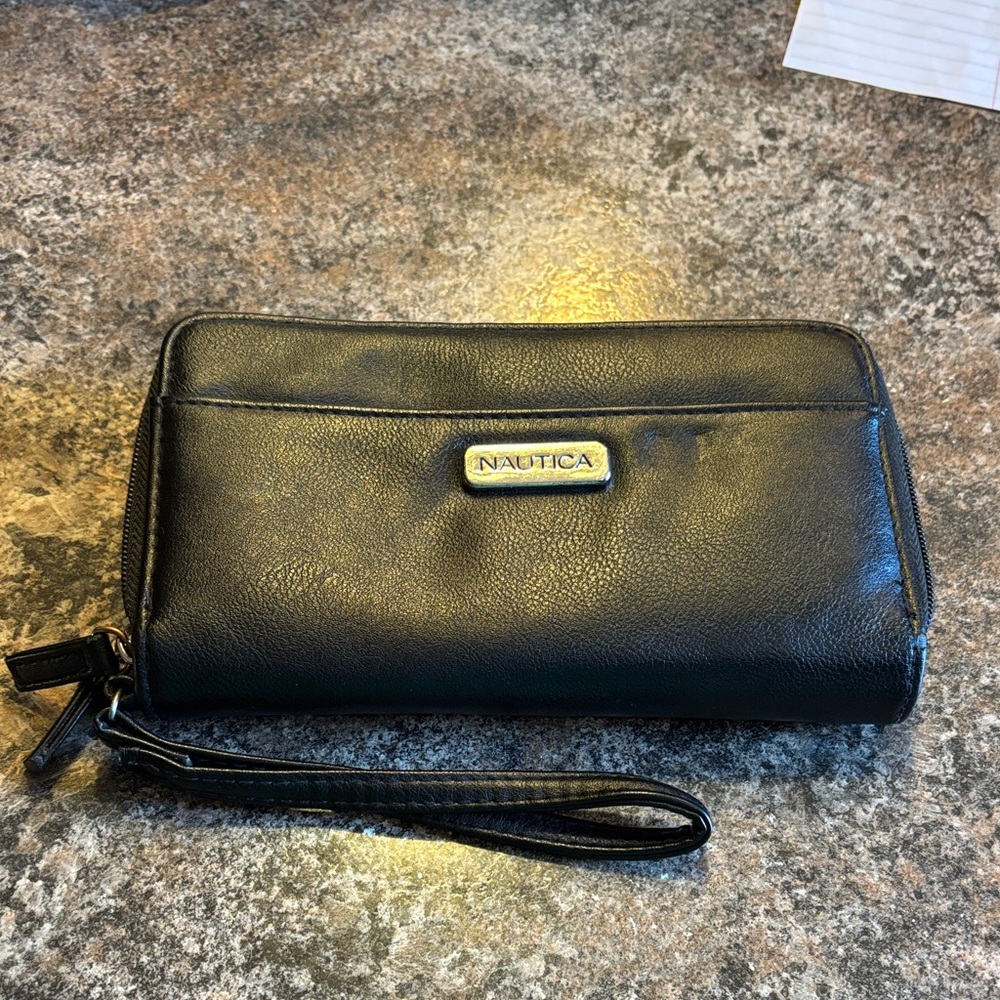 Nautica Black Wristlet